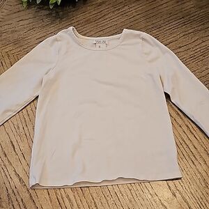 White long sleeve cotton top size 7 girls